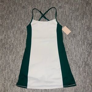 green and white athletic dress Tennis And Tonic Athletic Dress In Lime main image 0